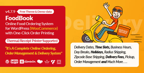FoodBook – Online Food Ordering & Delivery for WordPress with Restaurant Management System