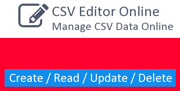 online CSV Editor – PHP CRUD