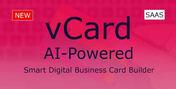 vCard SaaS – Digital Business Card Builder