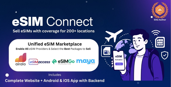 eSIM Marketplace – Create Your Global eSIM Store with Android & iOS Apps and Sell Worldwide