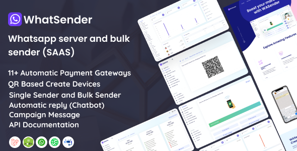 WhatSender – Whatsapp server and bulk sender (SAAS)