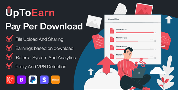 UpToEarn – Pay Per Download Platform (SAAS)