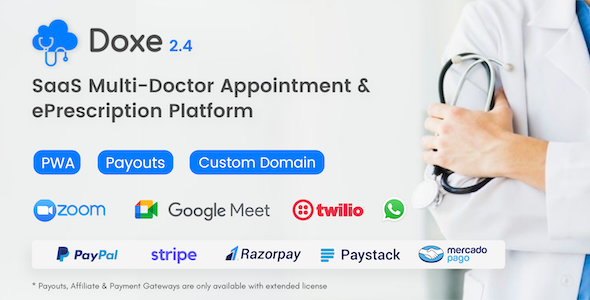 Doxe – SaaS Multi-Doctor Appointment & ePrescription Platform