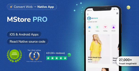 MStore Pro – Complete React Native template for e-commerce
