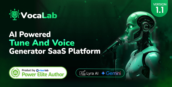 VocaLab – AI Powered Tune And Voice Generator SaaS Platform