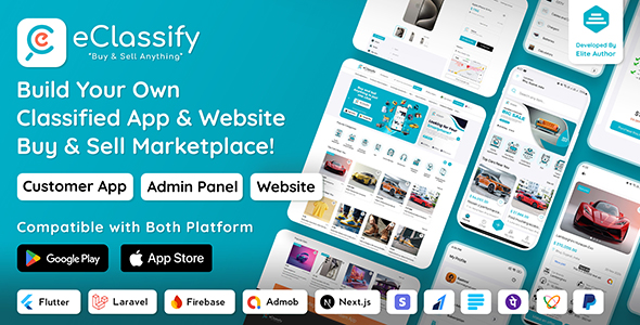 eClassify – Classified ads Buy and Sell Marketplace Flutter App with Laravel Admin Panel