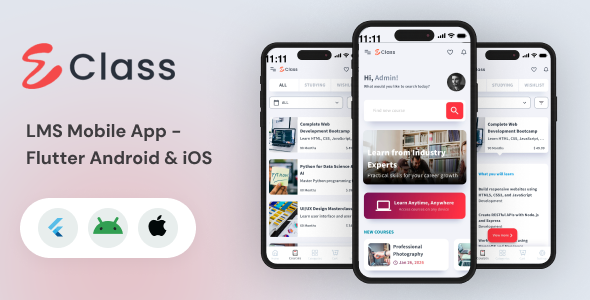 eClass LMS Mobile App – Flutter Android & iOS