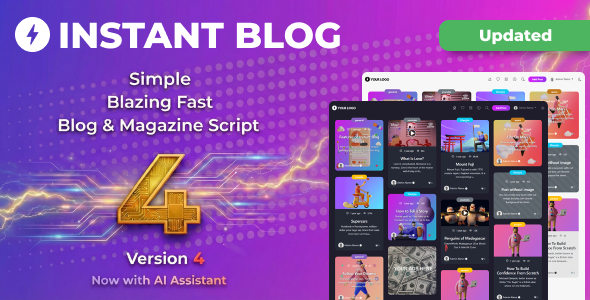 Instant Blog – Fast & Simple Blog Php Script