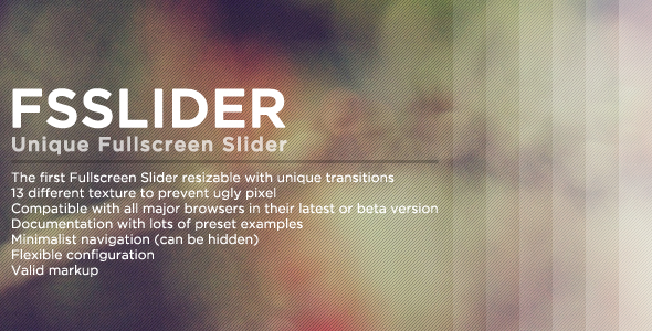 FSSlider – A Fullscreen Slider for your Background