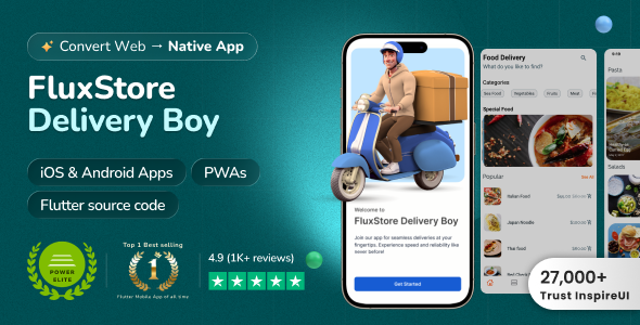 FluxStore Delivery Boy – Flutter App for Woocommerce