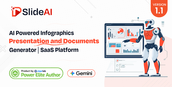 SlideAI – AI Powered Infographics Presentation And Documents Generator – SaaS Platform
