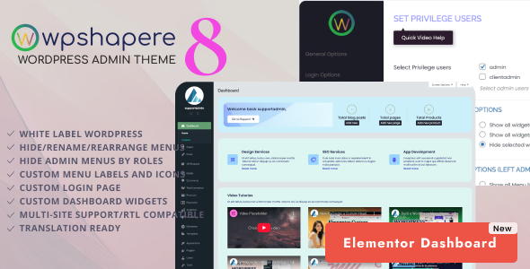 WordPress Admin Theme – WPShapere